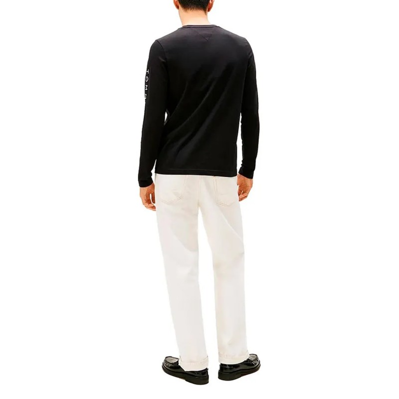 Tommy Hilfiger Blouse With Sleeve Signature Logo-Black