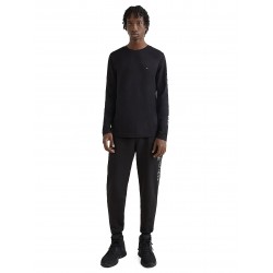 Tommy Hilfiger Blouse With Sleeve Signature Logo-Black