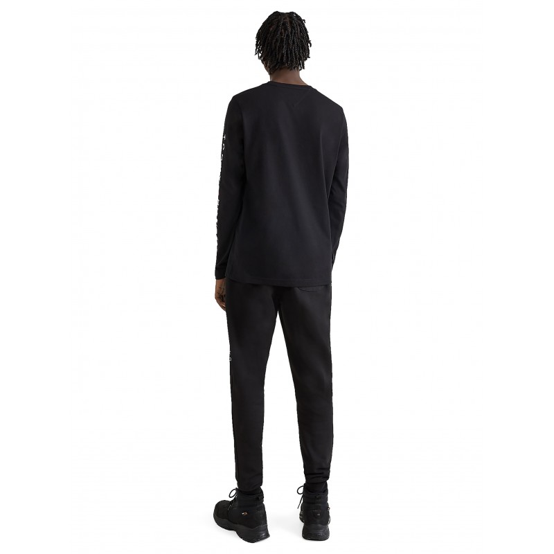 Tommy Hilfiger Blouse With Sleeve Signature Logo-Black Tommy Hilfiger Blouse With Sleeve Signature Logo-Black