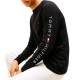Tommy Hilfiger Blouse With Sleeve Signature Logo-Black
