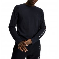 Tommy Hilfiger Blouse With Sleeve Signature Logo-Desert Sky