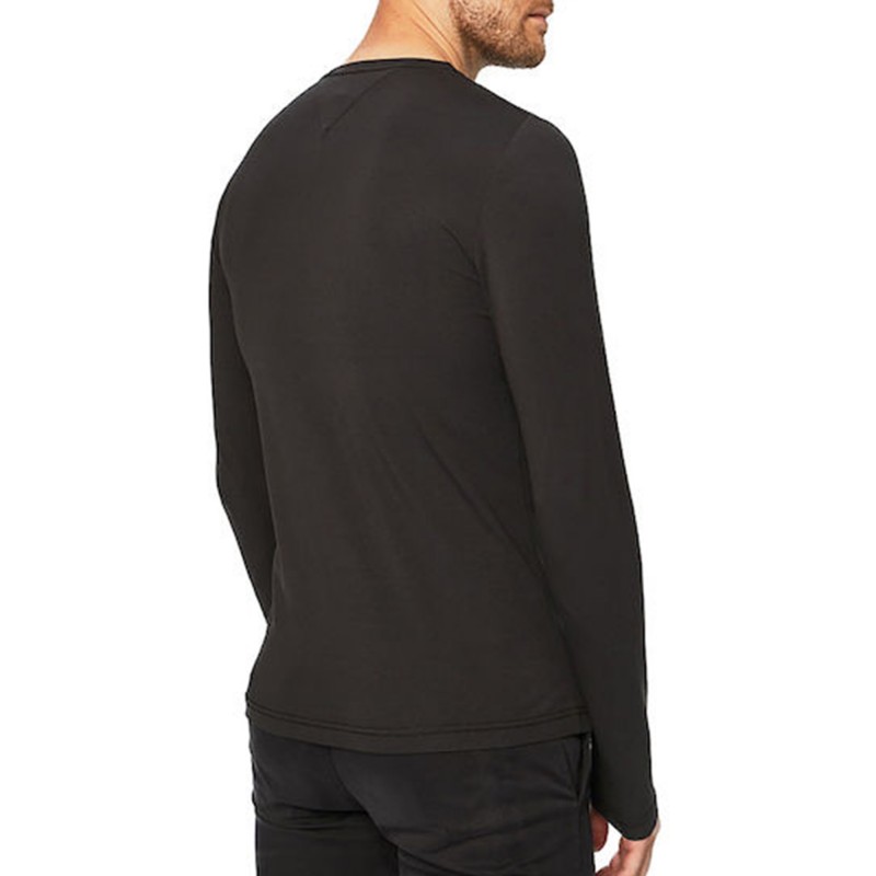 Tommy Hilfiger Stretch Slim Fit Long Sleeve T-Shirt-Black Tommy Hilfiger Stretch Slim Fit Long Sleeve T-Shirt-Black