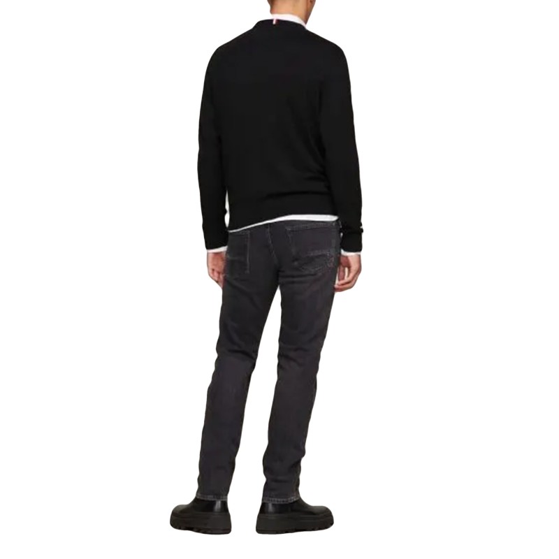 Tommy Hilfiger Sweater Cashmere Crew Neck-Black Tommy Hilfiger Sweater Cashmere Crew Neck-Black