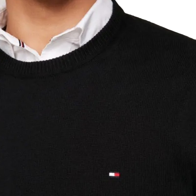 Tommy Hilfiger Sweater Cashmere Crew Neck-Black Tommy Hilfiger Sweater Cashmere Crew Neck-Black