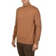 Tommy Hilfiger Pima Organic Cotton Cashmere Zip Mock-Christmas Chocolate