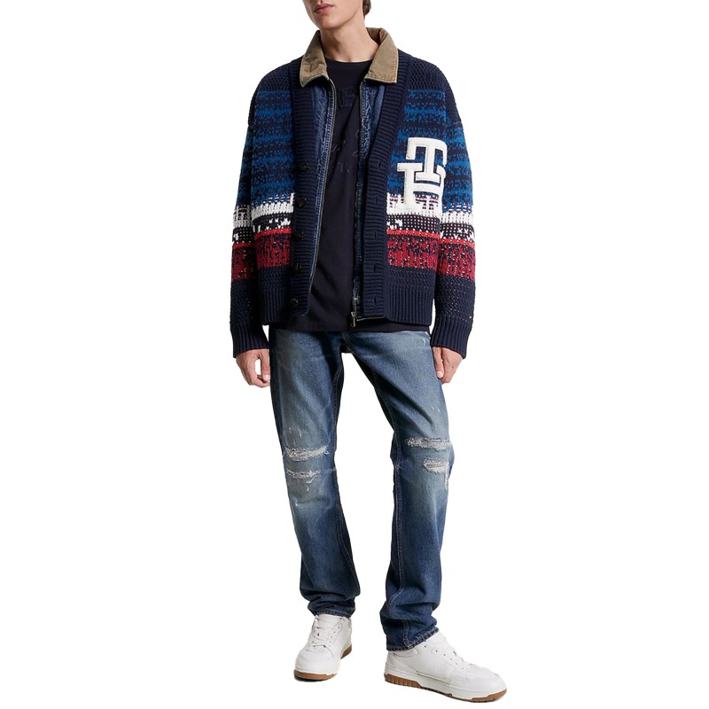 Tommy Hilfiger Ombre Textured Stripe Cardigan-Desert Sky Multi Tommy Hilfiger Ombre Textured Stripe Cardigan-Desert Sky Multi