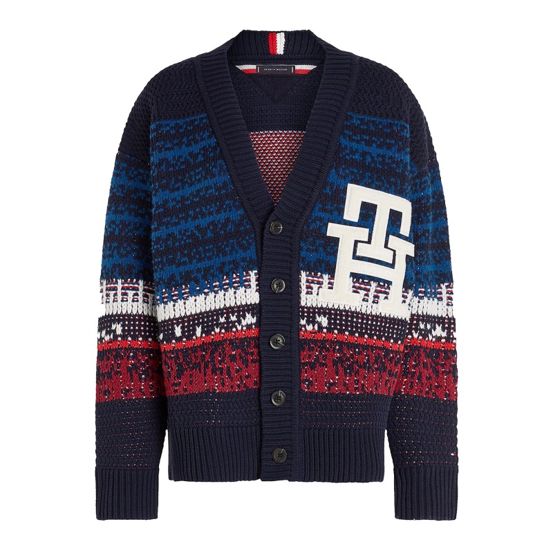 Tommy Hilfiger Ombre Textured Stripe Cardigan-Desert Sky Multi Tommy Hilfiger Ombre Textured Stripe Cardigan-Desert Sky Multi