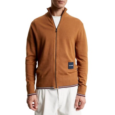 Tommy Hilfiger Monotype Global Stripe Zip-Thru Jumber-Desert Khaki