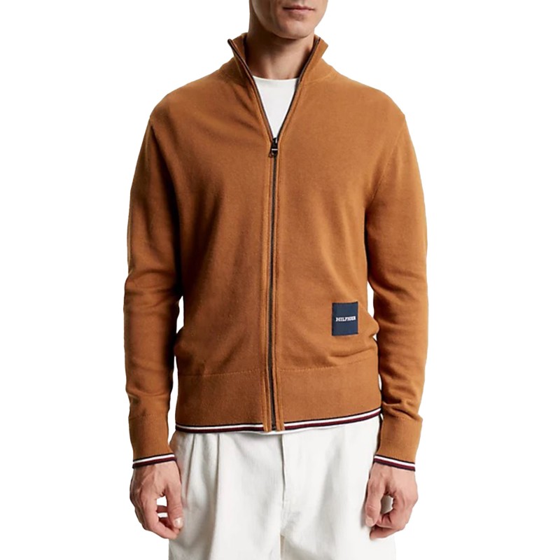 Tommy Hilfiger Monotype Global Stripe Zip-Thru Jumber-Desert Khaki Tommy Hilfiger Monotype Global Stripe Zip-Thru Jumber-Desert Khaki