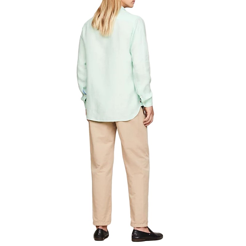 Tommy Hilfiger Pigment Dyed Linen Solid Shirt-Mint Gel Tommy Hilfiger Pigment Dyed Linen Solid Shirt-Mint Gel