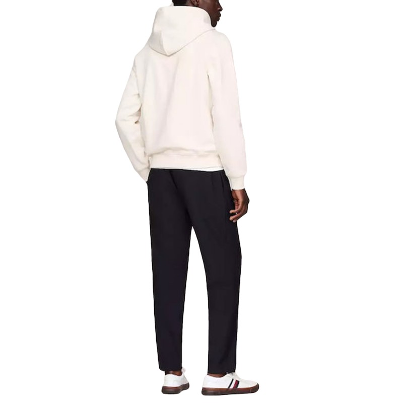 Tommy Hilfiger Vertical Flag Hoody-Ivory Petal Tommy Hilfiger Vertical Flag Hoody-Ivory Petal