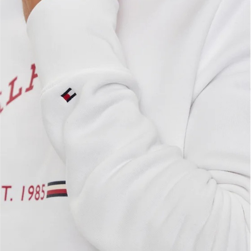 Tommy Hilfiger Roundall Hoody Sweatshirt-White Tommy Hilfiger Roundall Hoody Sweatshirt-White
