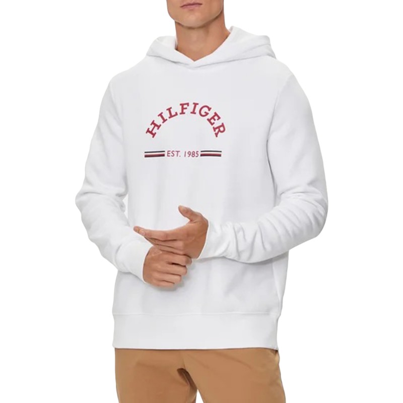 Tommy Hilfiger Roundall Hoody Sweatshirt-White Tommy Hilfiger Roundall Hoody Sweatshirt-White