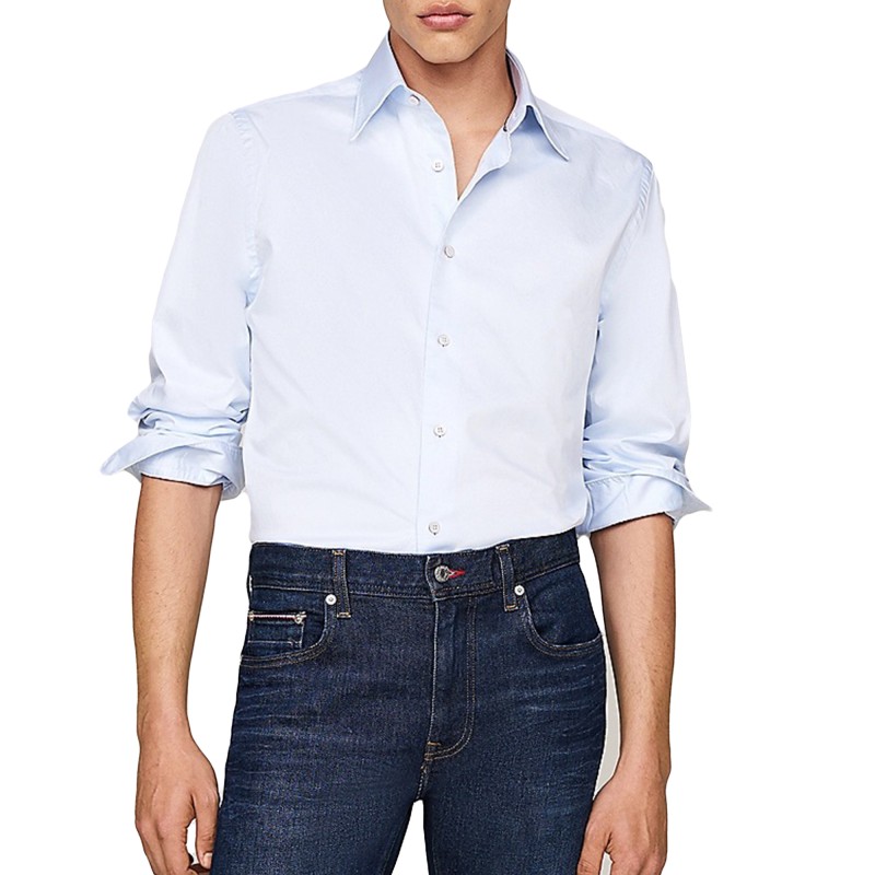 Tommy Hilfiger Lux Twill Shirt-Light Blue Tommy Hilfiger Lux Twill Shirt-Light Blue