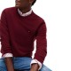 Tommy Hilfiger Jumper Crew Neck Textured Knit-Burgundy Tommy Hilfiger Jumper Crew Neck Textured Knit-Burgundy