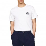 Tommy Hilfiger Small Crest Embroider T-Shirt-White