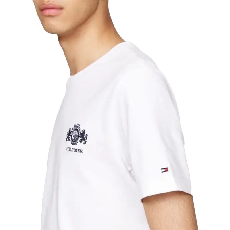 Tommy Hilfiger Small Crest Embroider T-Shirt-White