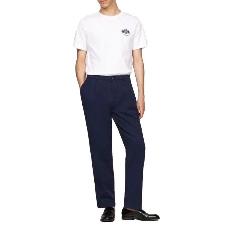 Tommy Hilfiger Small Crest Embroider T-Shirt-White