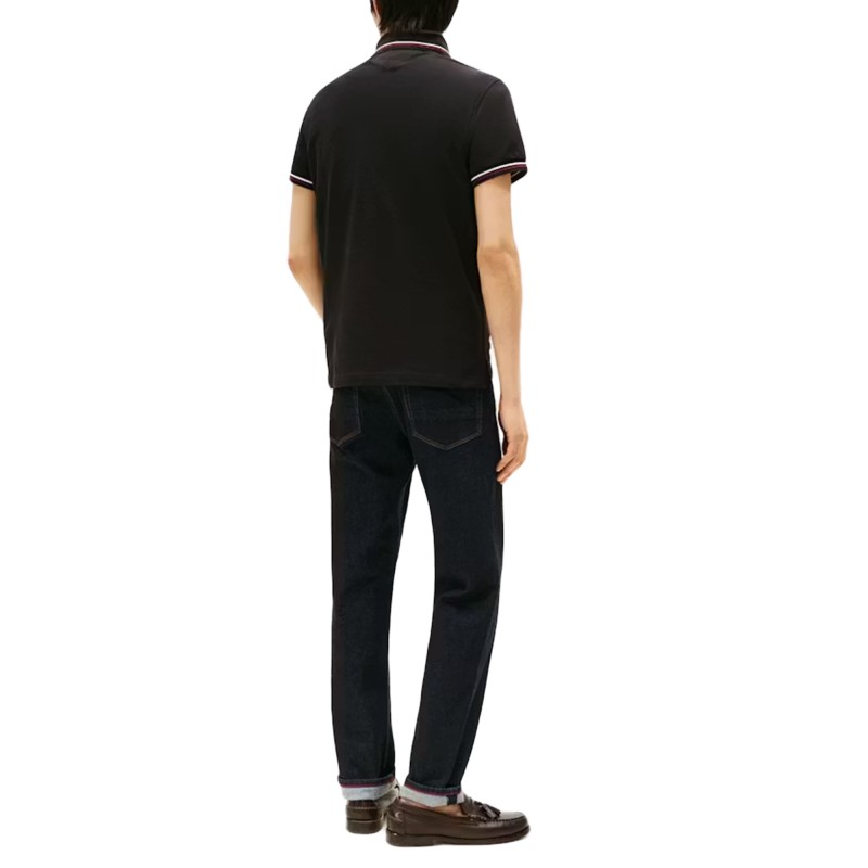 Tommy Hilfiger Polo Shirt Slim Tipped-Black Tommy Hilfiger Polo Shirt Slim Tipped-Black
