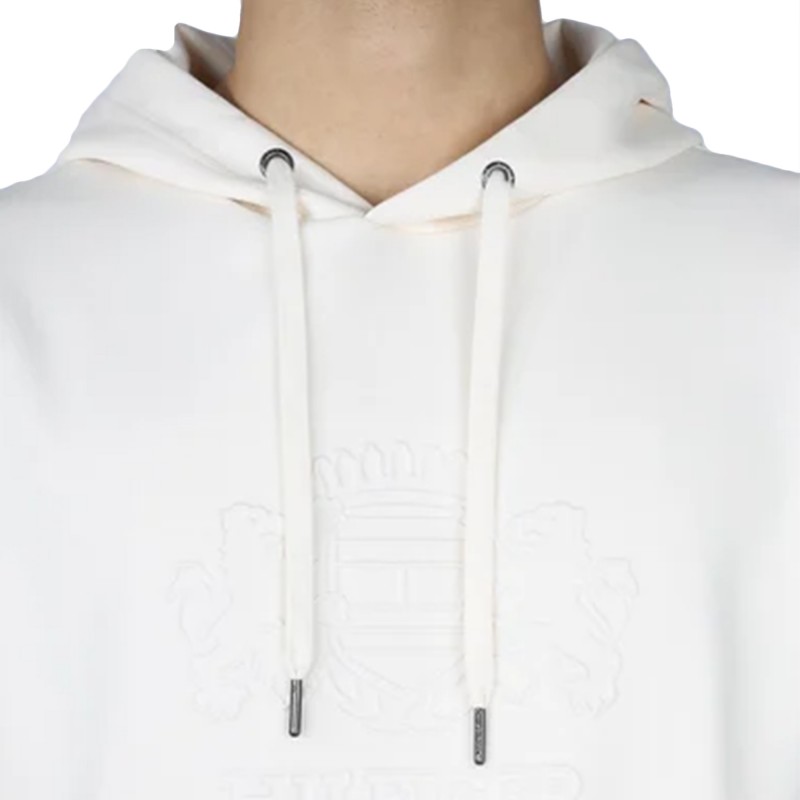 Tommy Hilfiger Hoody Embossed Hilfiger Crest-Ivory Petal