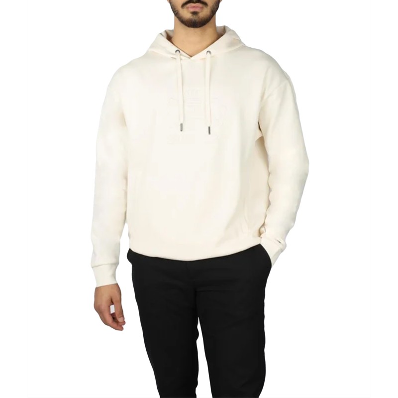 Tommy Hilfiger Hoody Embossed Hilfiger Crest-Ivory Petal