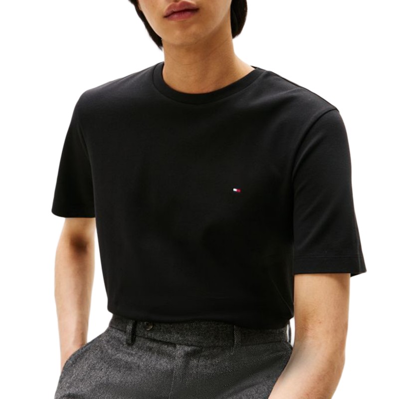 Tommy Hilfiger T-Shirt Light Interlock TEE-Black Tommy Hilfiger T-Shirt Light Interlock TEE-Black