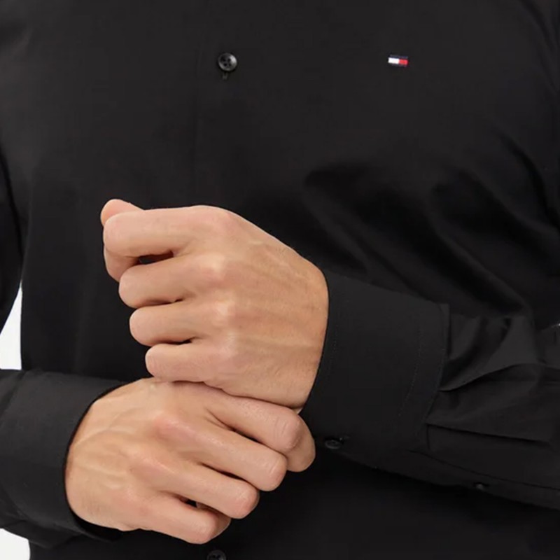 Tommy Hilfiger Shirt Cl Flex Poplin Sf-Black Tommy Hilfiger Shirt Cl Flex Poplin Sf-Black
