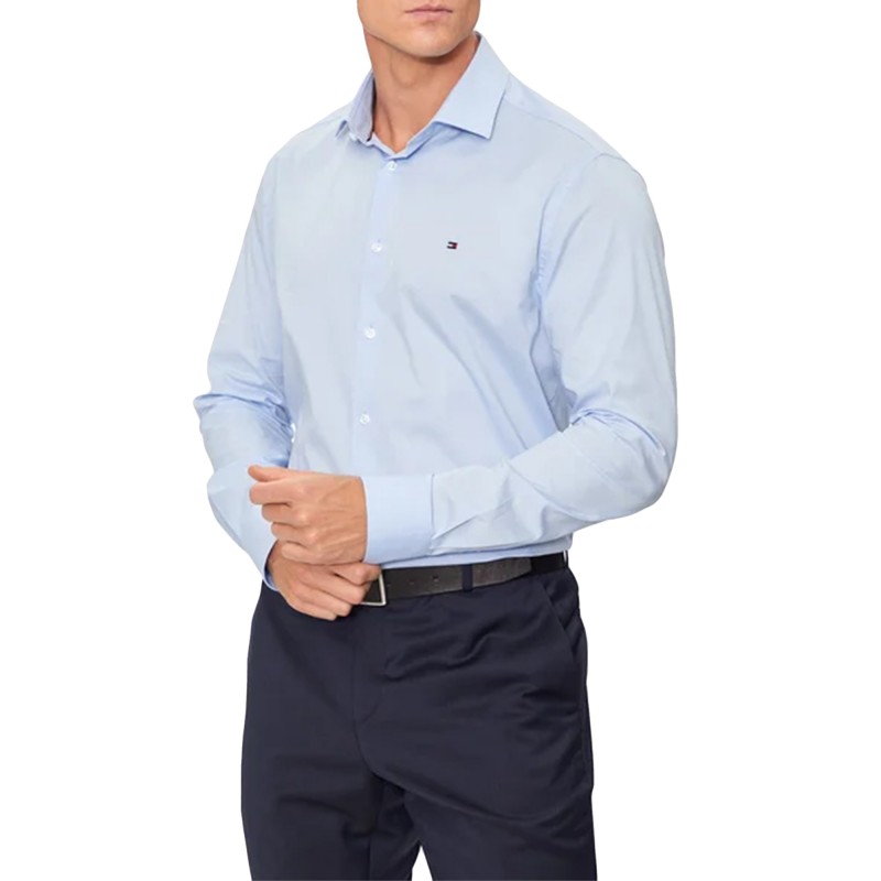 Tommy Hilfiger Shirt Cl Flex Poplin Sf-Breezy Blue Tommy Hilfiger Shirt Cl Flex Poplin Sf-Breezy Blue