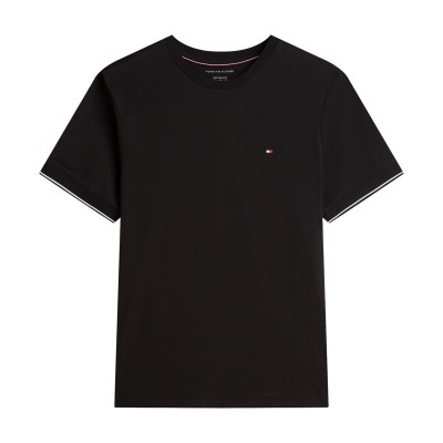Tommy Hilfiger T-Shirt Performance Tipped-Black