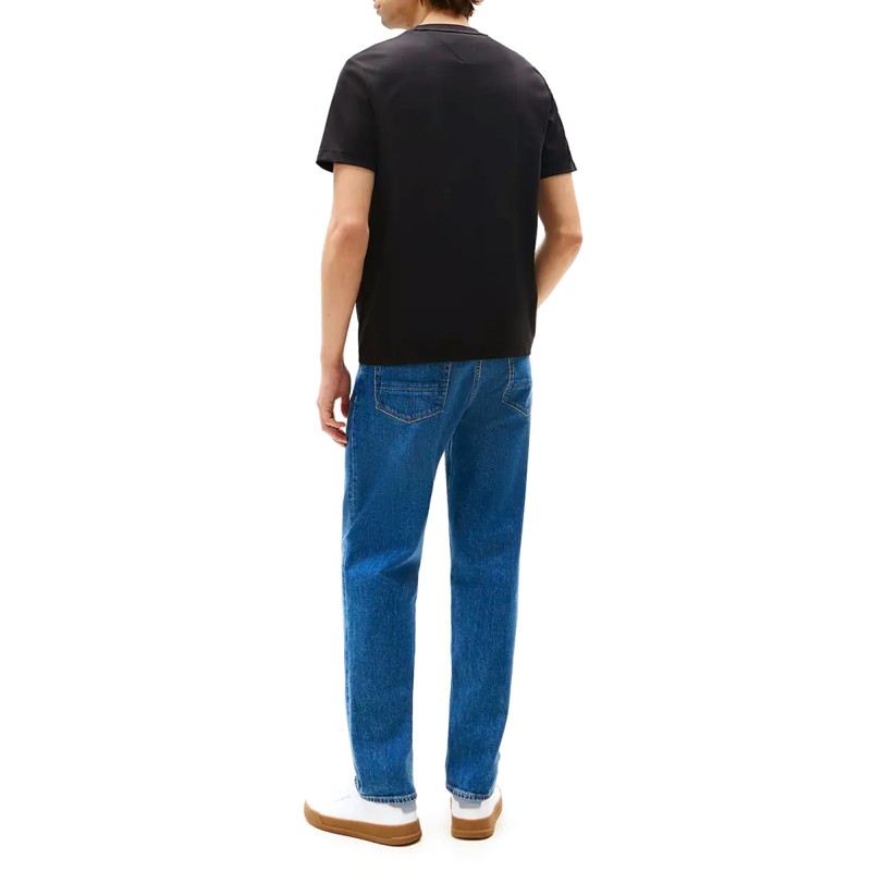 Tommy Hilfiger T-Shirt Icon Hilfiger Tonal Logo Embroidery-Black