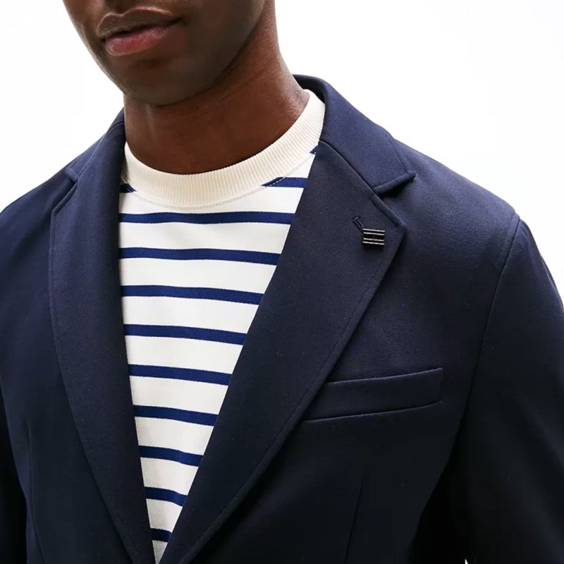 Tommy Hilfiger Blazer Hooded Punto Milano-Desert Sky Tommy Hilfiger Blazer Hooded Punto Milano-Desert Sky