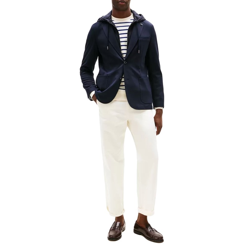 Tommy Hilfiger Blazer Hooded Punto Milano-Desert Sky Tommy Hilfiger Blazer Hooded Punto Milano-Desert Sky