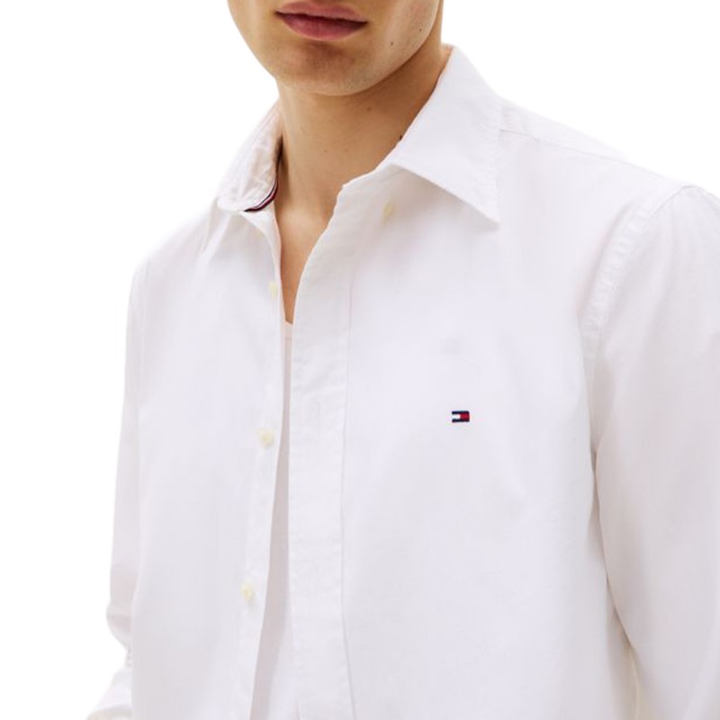 Tommy Hilfiger Shirt TH Flex Regular Fit Poplin-White Tommy Hilfiger Shirt TH Flex Regular Fit Poplin-White