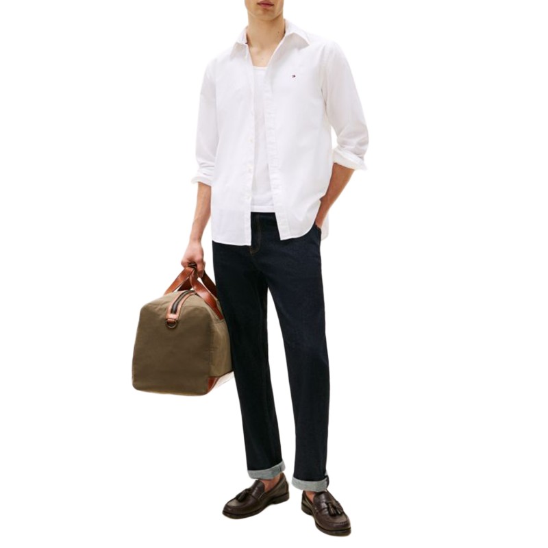 Tommy Hilfiger Shirt TH Flex Regular Fit Poplin-White Tommy Hilfiger Shirt TH Flex Regular Fit Poplin-White