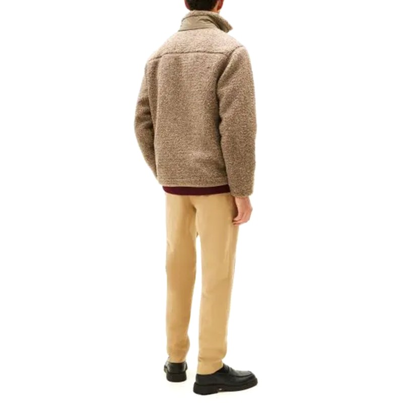 Tommy Hilfiger Jacket Teddy Fleece Zip-Coastal Taupe Tommy Hilfiger Jacket Teddy Fleece Zip-Coastal Taupe