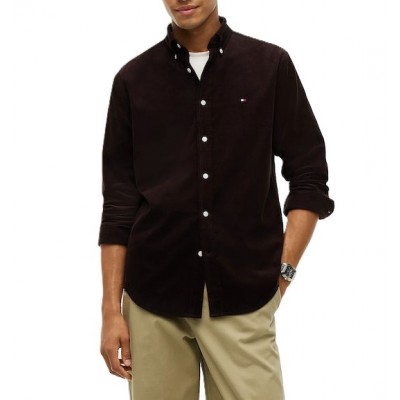 Tommy Hilfiger Shirt Regular Fit Fine Corduroy-Chocolate