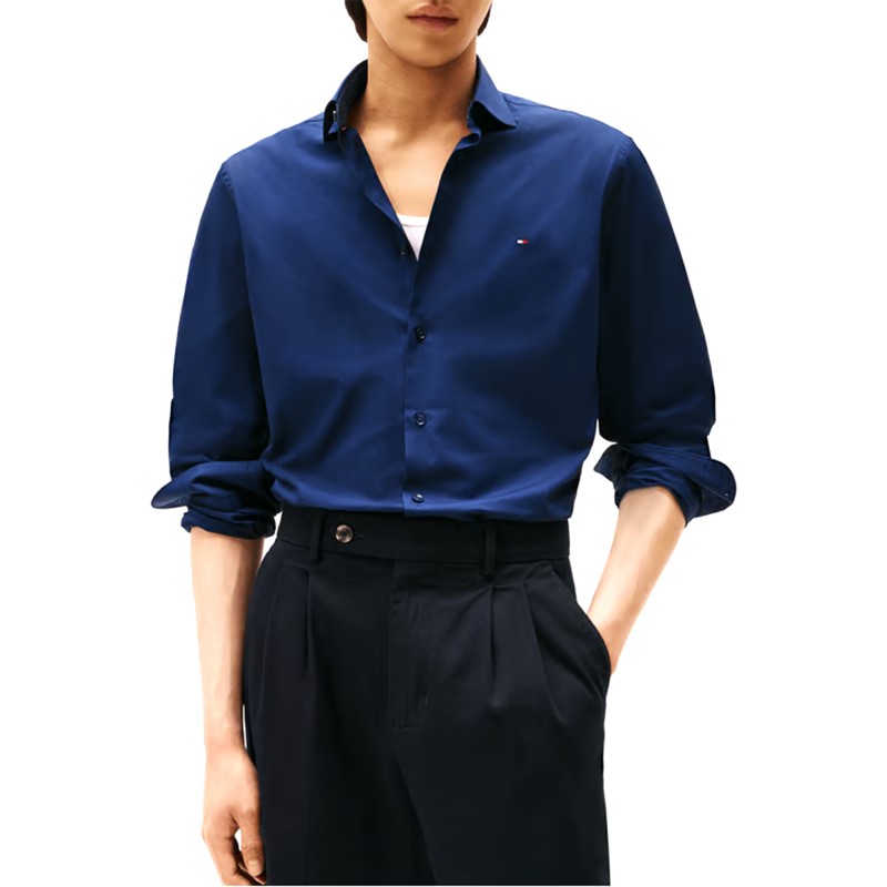 Tommy Hilfiger Shirt Slim Fit Contrast Color-Sport Navy/Multi Allover