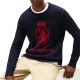 Tommy Hilfiger Sweater Gifting Crest Crew Neck-Desert Sky/Regata Red