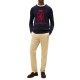 Tommy Hilfiger Sweater Gifting Crest Crew Neck-Desert Sky/Regata Red