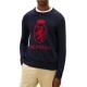 Tommy Hilfiger Sweater Gifting Crest Crew Neck-Desert Sky/Regata Red