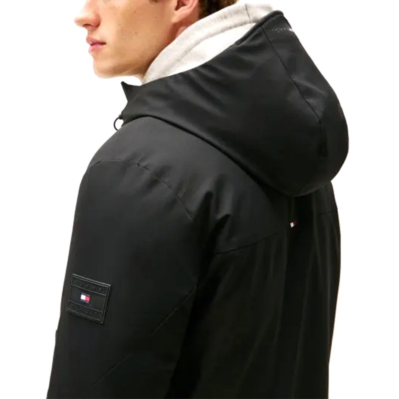 Tommy Hilfiger Padded Jacket Hooded Thermal Tech Water Repellent-Black