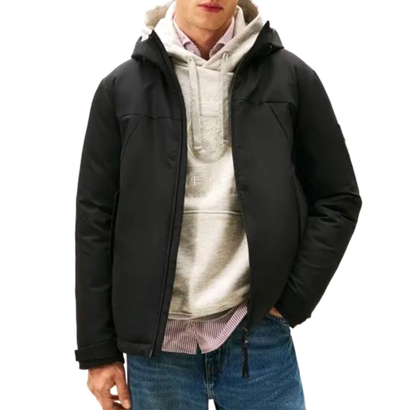 Tommy Hilfiger Padded Jacket Hooded Thermal Tech Water Repellent-Black