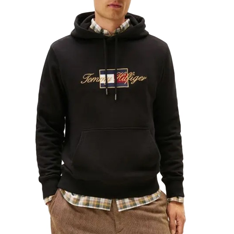 Tommy Hilfiger Hoodie Icon Gold-Black Tommy Hilfiger Hoodie Icon Gold-Black