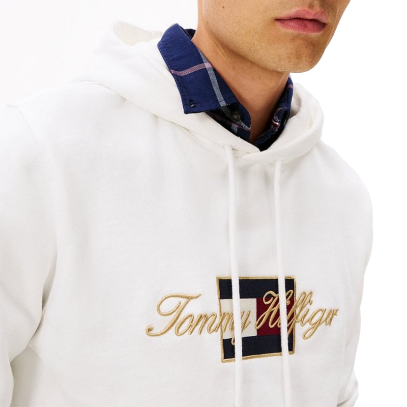 Tommy Hilfiger Hoodie Icon Gold-Ecru Tommy Hilfiger Hoodie Icon Gold-Ecru