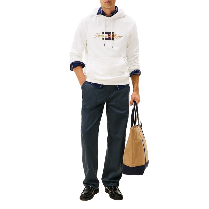 Tommy Hilfiger Hoodie Icon Gold-Ecru Tommy Hilfiger Hoodie Icon Gold-Ecru