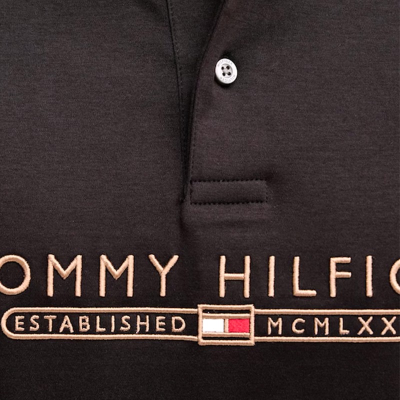 Tommy Hilfiger Polo Icon Lux Interlock Reg-Black Tommy Hilfiger Polo Icon Lux Interlock Reg-Black