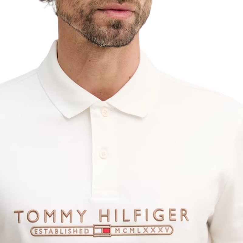 Tommy Hilfiger Polo Icon Lux Interlock Reg-Ecru