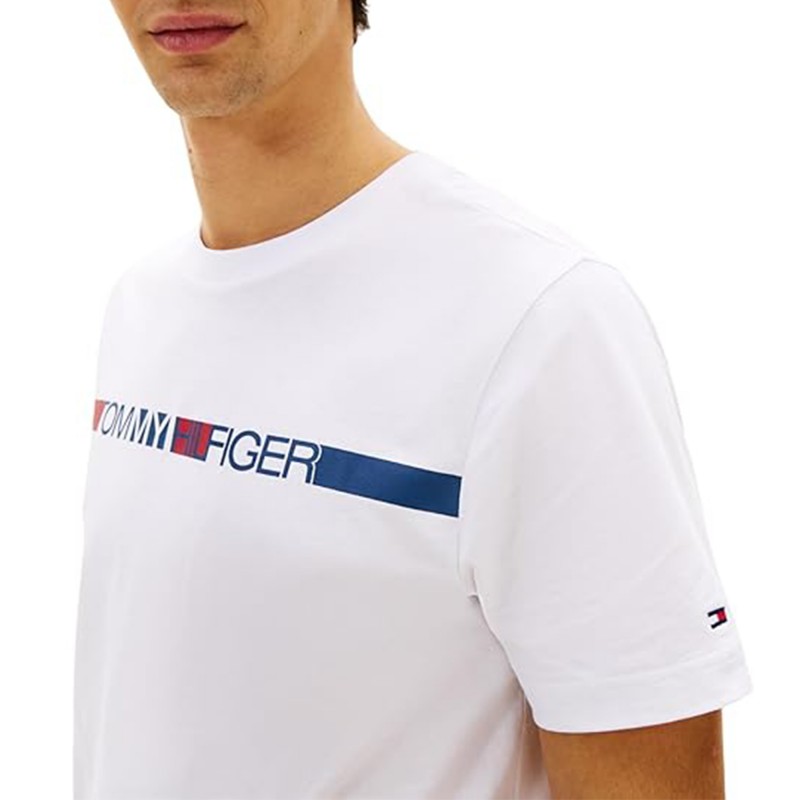 Tommy Hilfiger T-Shirt Brand Love Stripe-White