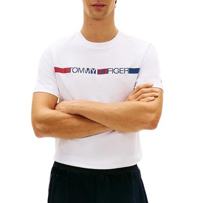 Tommy Hilfiger T-Shirt Brand Love Stripe-White