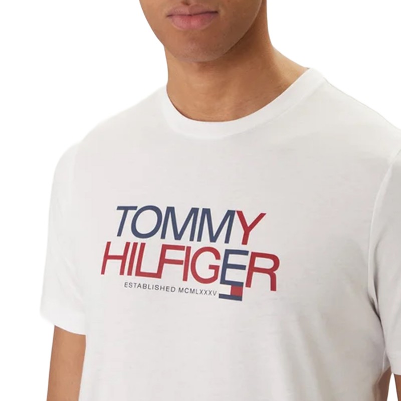 Tommy Hilfiger T-Shirt Brand Love Big Text TEE-White Tommy Hilfiger T-Shirt Brand Love Big Text TEE-White